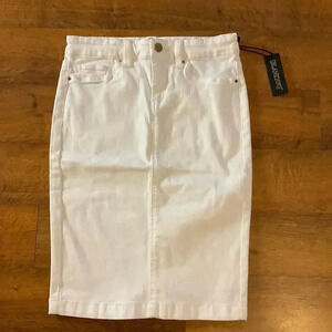 Blank NYC Cotton Womens White  Denim Pencil Skirt Size 26 NEW WITH‎ TAG